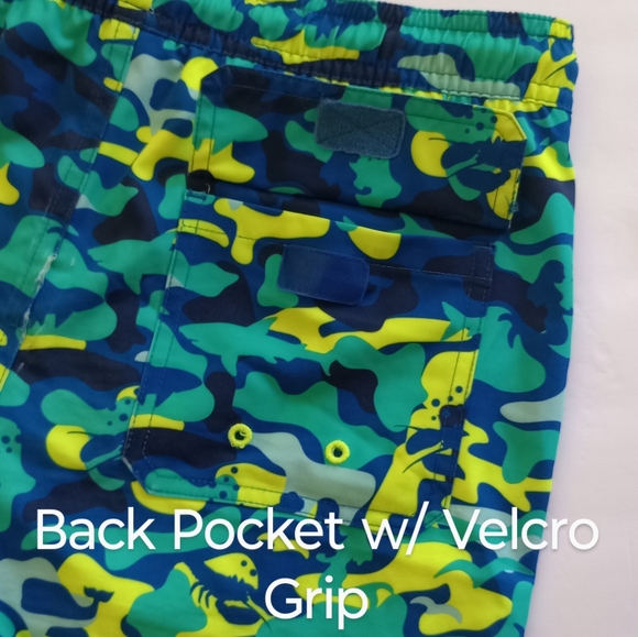 Vineyard Vines Boys Turtle Whale Shark Lobster Print Chappy Swim Trunks Large - Picture 6 of 11